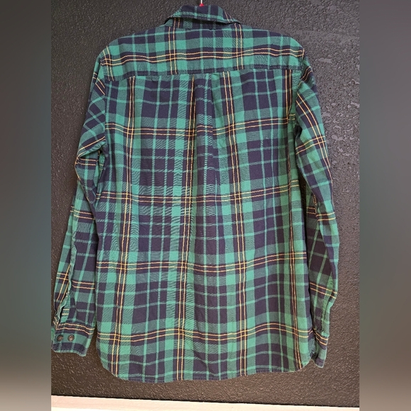 The North Face Button Shirt Long Sleeve Plaid Green MEN'S SIZE Medium 1 Pocket - Picture 2 of 10